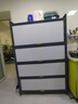 七序厨房置物架落地多层防尘收纳柜家用微波炉烤箱储物柜碗柜餐边柜 【加高】四门五层长100宽42高154 实拍图