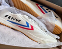 飞跃（Feiyue）官方帆布鞋少林魂经典升级款田径鞋硫化男女情侣运动鞋子透气跑鞋 071白蓝红 38 （偏大一码，建议选小一码） 实拍图