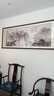 佳得雅新中式客厅装饰画沙发背景墙壁画字画山水画靠山图办公室风景挂画 流水生财A1 85*230cm宣纸锦绫+有机玻璃+胡桃色实木框（大气款） 实拍图