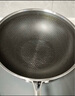 炊大皇 炒锅 304不锈钢炒菜锅煎锅 平底不粘炒锅32cm 可立可视盖不挑灶 实拍图