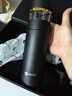 水莫停足银保温杯智能茶水分离泡茶杯男士999银内胆送老师礼物礼盒杯子 雅黑金999银 450ml 礼盒装 实拍图