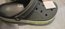 卡骆驰crocs洞洞鞋贝雅卡骆班轻便耐磨一脚蹬休闲鞋|205089 石板灰/青柠绿-0GX 39 (240mm) 实拍图
