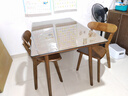 早作  实木餐桌现代简约家用餐厅桌椅组合胡桃色桌子长方形日式吃饭桌 一桌四椅 长130*宽80+4椅 实拍图