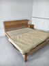 洛亚妮【24H云仓闪发】实木床100％纯实木1.5米单人床原木风主卧双人床 原木床+5cm床垫+床头柜1 1.8米*2米 实拍图