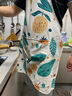 AKAW日本围裙家用厨房吸水防油擦手工作服男女家务清洁防污纯棉罩衣 【可调节】淮橘为枳-透气棉麻 1件 实拍图