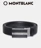 万宝龙MONTBLANC 牛皮板扣自动扣黑色单面腰带皮带3cm 118421礼物 实拍图