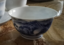 末都景德镇手绘青花陶瓷茶杯主人杯大号高档手工精致功夫茶具品茗杯单 山林古韵【压手杯】全手工 实拍图