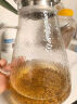 青苹果耐热玻璃水壶 可明火直烧凉水壶冷水壶花茶壶泡茶围炉煮茶壶1.6L 实拍图