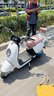 立马电动摩托车MINI 80公里长续航1200W电机60V20Ah铅酸电池外卖家用舒适出行电动车 梦幻白 实拍图
