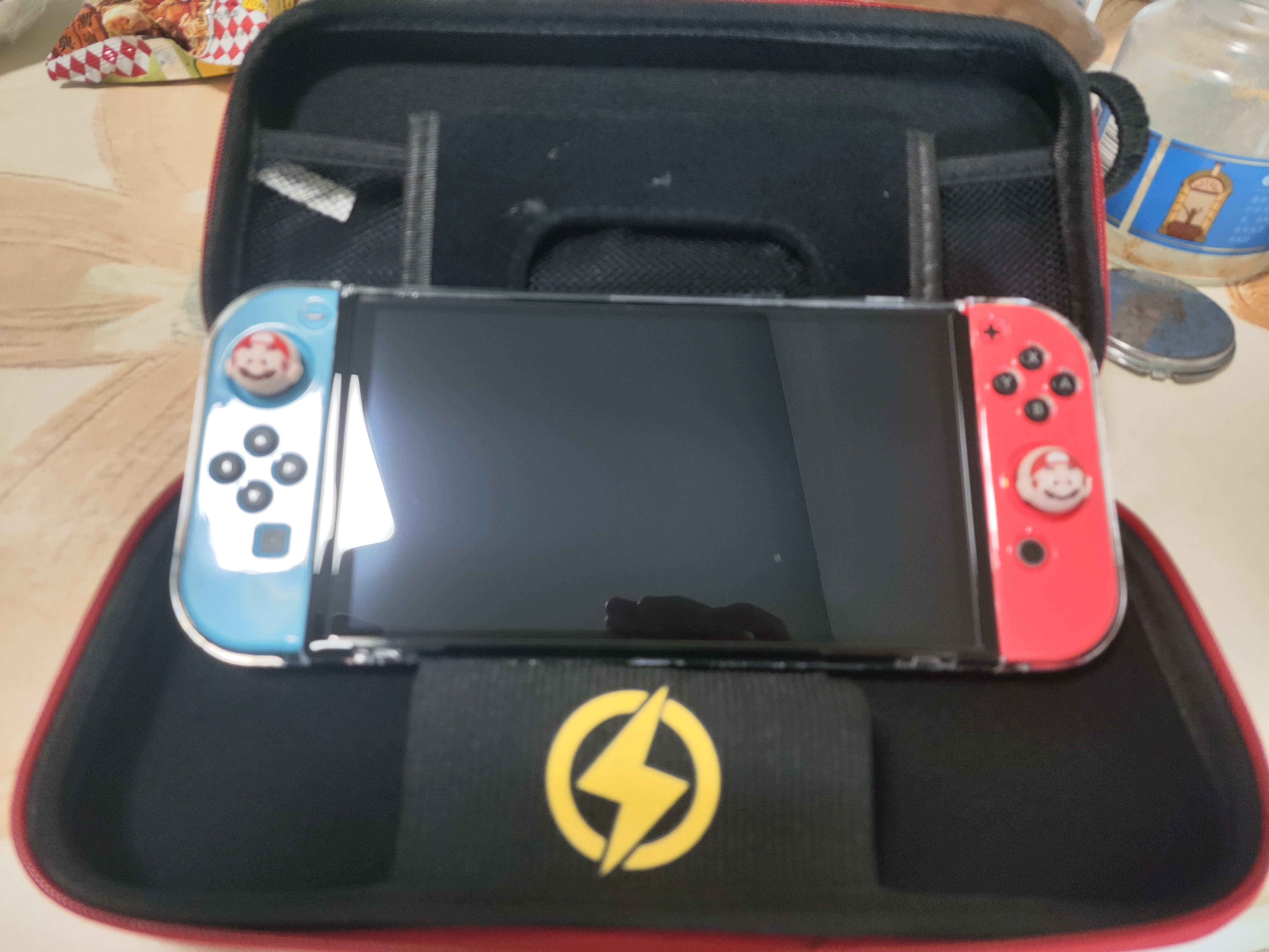 手柄配件 任天堂Switch/OLED/lite手柄摇杆帽joycon案件NS手柄硅胶套 马里奥*1对 1对2粒装 实拍图