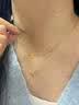 中国黄金（CHINA GOLD）蝴蝶流苏黄金套链女足金项链锁骨链吊坠情人节生日礼物送女友老婆 【京速达】蝴蝶套链【鱼鳞款】约4g 实拍图