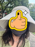 LA CHAPELLE HOMME儿童防晒衣女童亲子冰丝外套户外遮阳衣帽 LX23 浅灰 S 实拍图