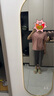 红豆居家睡衣女夏季纯棉休闲短袖短裤女士睡衣可外穿家居服粉色170/92A 实拍图