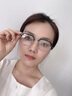 镜沁 男女防蓝光变色眼镜商务近视可配度数大框瘦脸显脸小平光眼镜 黑银框【变灰色】 无度数防蓝光镜片0度 实拍图
