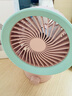 名创优品（MINISO）【轻音循环风】桌面风扇办公室小风扇充电长续航小型迷你便携usb摇头循环专用学生宿舍台式可拆洗 【插电款|100档大风】冰莓粉 0mAh 实拍图