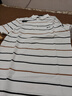 杉杉（FIRS）条纹翻领短袖T恤男2025夏季新款弹力清爽舒适POLO减龄t恤衫631 本白 M (170) 实拍图