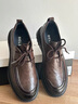 百丽通勤商务皮鞋2025男牛皮褶皱增高休闲鞋A1373AM4 棕色2  38 实拍图