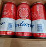 百威啤酒TOP淡色拉格450ml*18听整箱装新老包装交替发货  实拍图