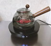 全度（Quandu） 玻璃蒸煮一体四代茶壶玻璃侧把壶电陶炉煮茶壶木把茶具 墩墩壶 900ml 实拍图