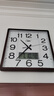 康巴丝（Compas） 挂钟客厅2025款家用大气方形石英钟办公时钟挂墙卧室钟表 3112Y日历橡木（32*32cm） 实拍图