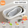 iuu婴儿洗澡盆 可折叠宝宝浴盆大号 洗澡神器躺托浴架新生儿童用品 【北欧灰】+可调节感温浴架 材质：FAD食品级材质检测认证 实拍图