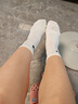 耐克（NIKE）男袜女袜子 2025新款NIKE透气吸汗3双装运动袜篮球袜时尚休闲袜 热售/SX7677-100/中袜(三双装） M/24-26厘米/38-42码 实拍图