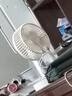 新款伸缩折叠小风扇家用静音充电型办公台式USB桌面宿舍大风力无线夏台面落地两用折叠电风扇 【直插无调档开关】新款象牙白 实拍图