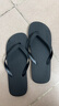 夏季潮流人字拖防滑外穿休闲男士沙滩耐磨泰国拖鞋大款象韩版防臭 黑色 40-41 实拍图