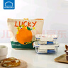 乐扣乐扣（LOCK&LOCK）清新玻璃保鲜饭盒三件套(630ml*1+380ml*1+便当包)LNG428S604白色 实拍图