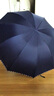 天堂 加大雨伞三折 晴雨两用商务伞经典格纹10骨大雨伞男女 藏青 实拍图