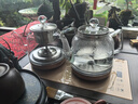 茶皇子（CHAHUANGZI）全自动上水电茶炉玻璃电热烧水壶喷淋式煮茶器茶台嵌入式2025新款电热水壶泡茶专用烧水煮茶一体机 1L 香槟金（三壶款）37×20cm 实拍图