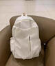 栢启歆书包双肩包背包大容量男女同款书包帆布包商务电脑包 双肩书包【白色】 实拍图