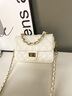viney包包女包牛皮斜挎包轻奢链条包品牌生日礼物送女友老婆 【白色】实用高级感女生手提小方包 时尚ck风小众单肩腋下包 实拍图