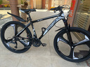 EG7山地自行车成人学生变速越野单车双减震赛车26寸青少年男女 三刀【升级减震 轻量铝架】黑白 27.5寸30速【适合：175-190CM】 实拍图