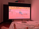艾瑞尔 投影仪手拉自锁幕布【含安装配件】家用手动升降高清4K电影挂壁屏布幕卧室办公高度可调幕布 高清白玻纤 [16:9]100英寸 实拍图