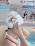 HOMNN淏曼硅胶游泳帽女防水不勒头韩国加大舒适高弹卷发女孩泳帽 卷发女孩-大泳帽 实拍图