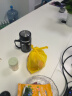 玻璃水杯商务杯大容量男女生带盖泡茶饮水礼品杯家用把手杯 黑色 500ml 1只 实拍图
