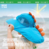kocotree儿童防晒帽夏宝宝遮阳帽男童女童渔夫太阳帽子防紫外线大帽檐 天蓝恐龙 L码：头围53-54CM，建议6-10岁 实拍图