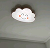 雷士（NVC）LED卧室吸顶灯护眼全光谱智能遥控房间灯云朵造型儿童房灯具 全光谱云朵-粉 32W三段调光 实拍图