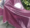 雨航（YUHANG）电动车雨衣雨披双人连体电瓶车遮风挡雨加大加厚男女雨披 酒红 实拍图