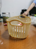 女士包包花篮仿藤编桌面收纳篮衣物厨房零食收纳筐 1个装【手提藤编篮】 实拍图