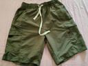 Wassup Sohot短裤男夏季冰丝凉感工装裤男潮流休闲五分裤 军绿色 L 实拍图