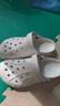 卡骆驰crocs洞洞鞋贝雅男鞋女鞋轻便耐磨一脚蹬拖鞋休闲鞋|10126 白-100 37 /38(230mm) 实拍图