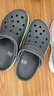 卡骆驰crocs洞洞鞋贝雅卡骆班轻便耐磨一脚蹬休闲鞋|205089 石板灰/青柠绿-0GX 37 /38(230mm) 实拍图