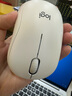 罗技（Logitech）M221 轻音鼠标 无线鼠标 办公鼠标 对称鼠标 带无线微型接收器 米白色 实拍图