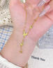 中国黄金（CHINA GOLD）蝴蝶流苏黄金套链女足金项链锁骨链吊坠情人节生日礼物送女友老婆 【京速达】蝴蝶套链【鱼鳞款】约5g 实拍图