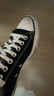 匡威（Converse）官方All Star经典帆布男女低帮休闲运动鞋黑色101001 101001/黑色 42 实拍图