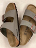 BIRKENSTOCK勃肯德国进口男女款经典舒适软木Arizona双扣拖鞋送父亲送长辈 女款灰色 36 实拍图