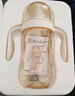 bebebus铂晶钻光奶瓶ppsu0-6个月新生儿宽口偏心仿母乳防胀气吸管奶瓶 奶瓶吸管款 300ml (10月+) 实拍图