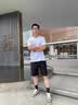 骆驼户外运动短裤男士透气宽松圆领休闲百搭跑步健身速干裤夏季 黑色 M 实拍图